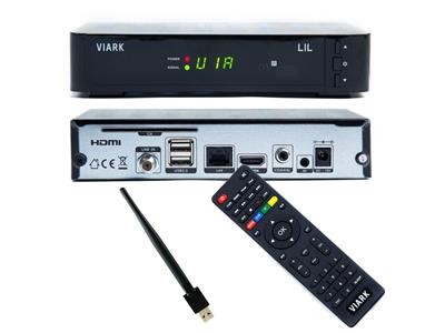 Viark LIL Full HD Sat H.265 HEVC Sat Receiver DVB-S2 1080p,LAN, WLAN ,Schwarz
