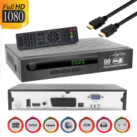 Leyf 0301 HD 1080p FULL HD Sat Receiver Scart, HDMI, EPG USB Mediaplayer Astra-Hotbird-Türksat vorprogrammiert